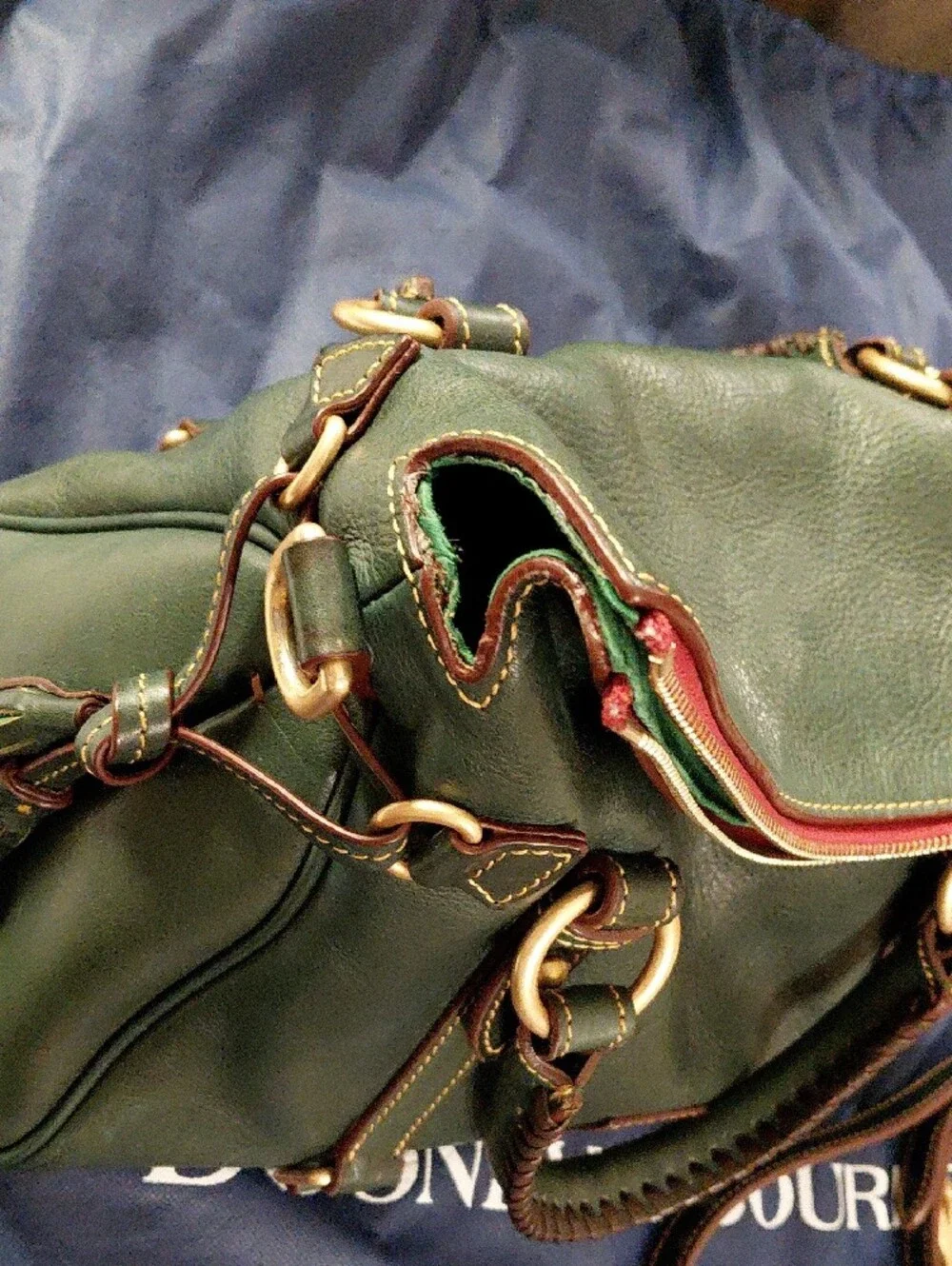 Dooney & Bourke Large Florentine Satchel In Ivy